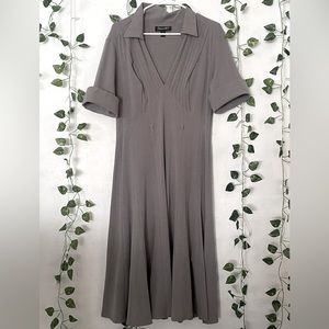 Gray collar 3/4 sleeve dress